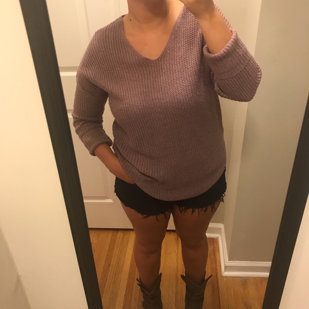 3 for $15 Oversized mauve knit sweater